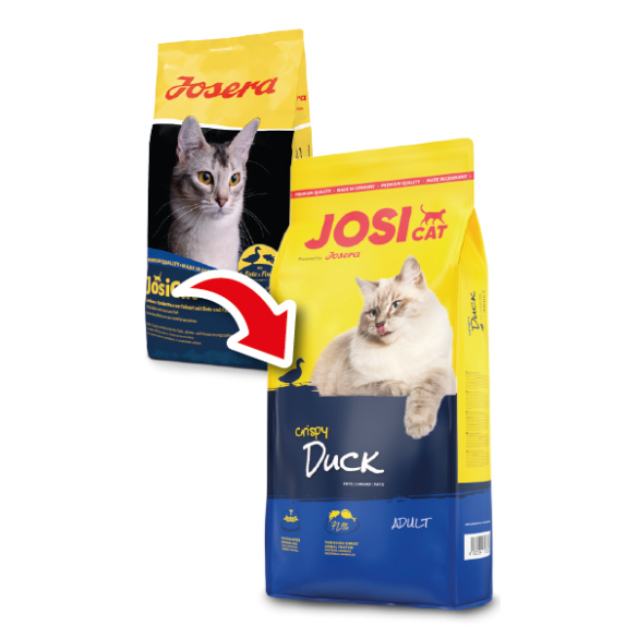 Корм в развес Josera JosiCat Crispy Duck для взрослых кошек, Утка, Рыба, 1кг
