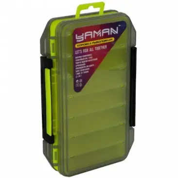 Коробка "Yaman" 2х-сторонняя для воблеров, 12 отделений, 200*125*38мм