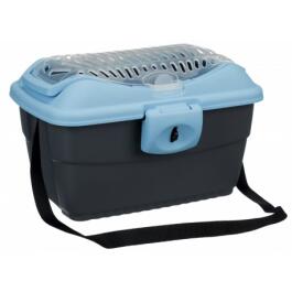Переноска TRIXIE Traveller Mini-Capri для морских свинок и кроликов 40*22*30см светло-серя/синяя