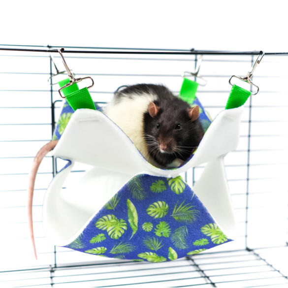 Гамак подвесной из фетра Bambini Pets "Двухуровневый" для грызунов и хорьков, 23*23*6см