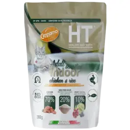 0,3кг Корм Cennamo HTC Adult INDOOR/Sensitive для домашних кошек с чувствительным пищеварением с Курицей и Рисом