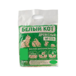 Наполнитель древесный "Белый кот" Лаванда 10л