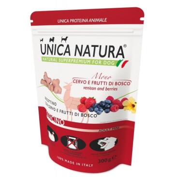Печенье Unica Natura Mono 300гр для собак оленина ягода