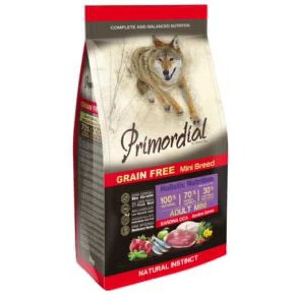 2кг Корм Primordial Holistic Grain-Free Dog Adult Buffalo & Mackerel для взрослых собак всех пород с Буйволом и Скумбрией