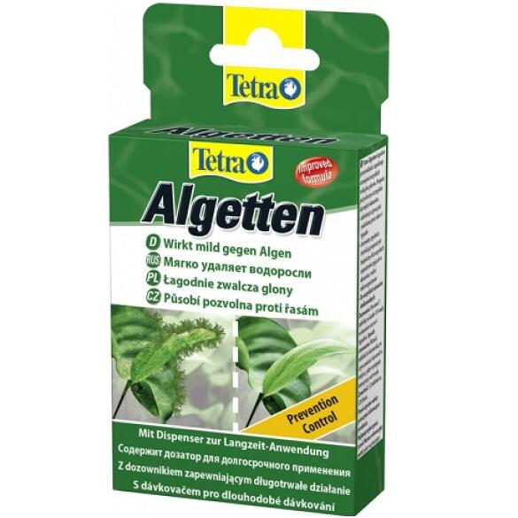 Tetra Algetten для мягкого удаления всех типов водорослей, 12таб
