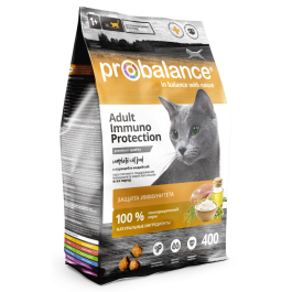 400гр Корм ProBalance Immuno Protectiion для кошек с курицей и индейкой