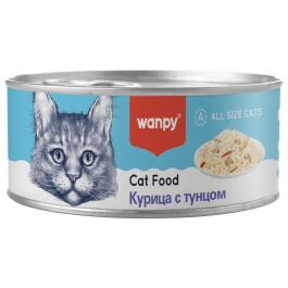 95гр Консерва WANPY для кошек из курицы с тунцом