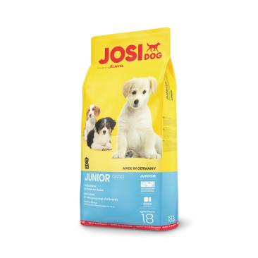 18кг Корм JosiDog Junior (Junior 25/13) для щенков и молодых собак всех пород с Птицей и Кукурузой