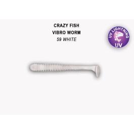 Резина Crazy Fish Vibro Worm 2'' №59, Кальмар, 8шт