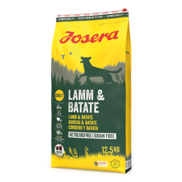 12,5кг Корм Josera Lamb & Batate (Adult Medium/Maxi 25/16) гипоаллергенный, беззерновой для взрослых собак всех пород с пищевой аллергией с Ягнёнком и Бататом