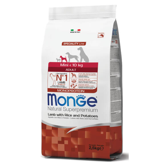 Корм в развес Monge Dog Monoprotein Mini Adult Lamb/Rice для взрослых собак мелких пород c Ягненком и рисом, 1кг