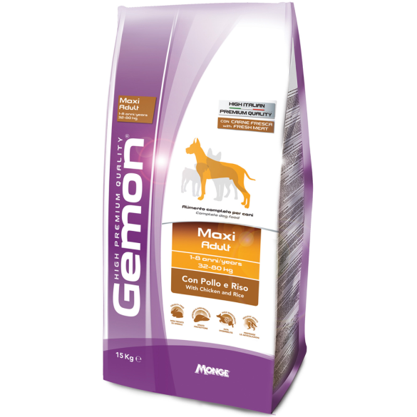 20кг Gemon Dog MAXI Adult для взрослых собак крупных пород с Курицей