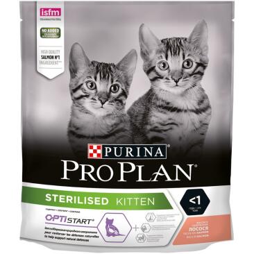 400гр PRO PLAN Junior Sterilised для стерилизованных котят с Лососем