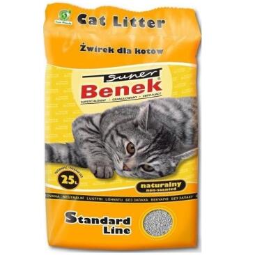 Наполнитель комкующийся S Benek Натуральный, 25л