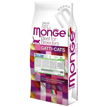 10кг Корм Monge Cat Monoprotein Adult Rabbit Монопротеиновый для взрослых кошек с Кроликом "Бридер"