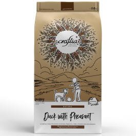 2кг Корм Craftia Natura Puppy Medium&Large для щенков средних и крупных пород из из утки с фазаном