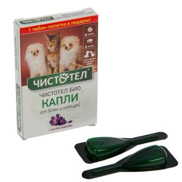 Чистотел БИО Капли от блох для кошек и мелких собак 1 доза