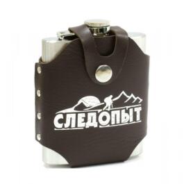 Фляжка СЛЕДОПЫТ ""Freezly"" в кожаном чехле, 210мл