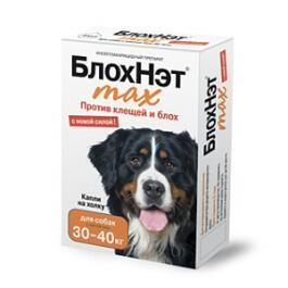 Капли на холку БлохНэт Астрафарм от блох, вшей, власоедов, клещей и других паразитов для собак 30-40кг, 4мл