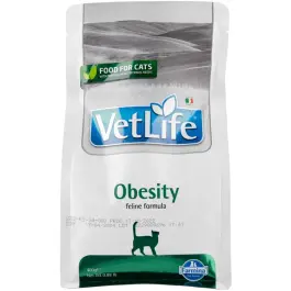 0,4кг Корм Farmina Vet Life Cat Obesity диета для взрослых кошек с излишнем весом