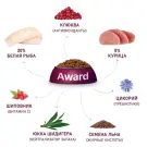 10кг Корм Award Sterilized для взрослых стерилизованных кошек с Белой рыбой с добавлением семян льна, клюквы и цикория