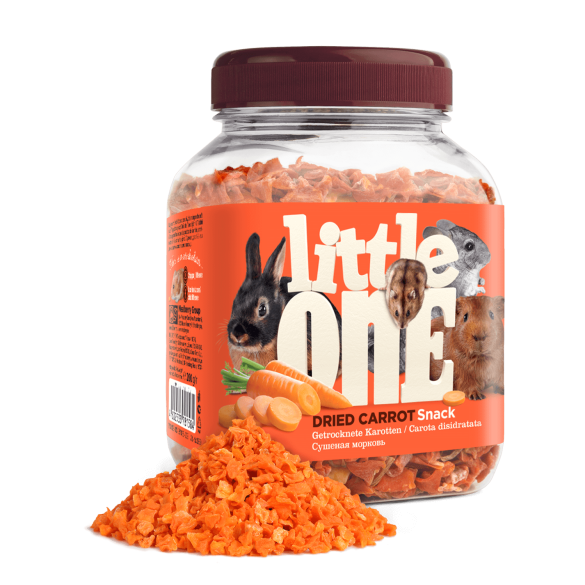 200гр Лакомство Little One Dried Carrot Сушеная морковь для всех грызунов