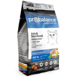 1,8кг Корм ProBalance Sterilized для стерилизованных кошек