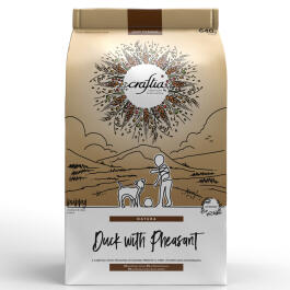 640гр Корм Craftia Natura Puppy Medium&Large для щенков средних и крупных пород из из Утки с фазаном