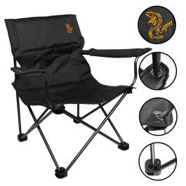 Кресло F1R "Карп" с подлокотниками и сумкой, Черное