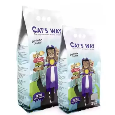 Наполнитель комкующийся Cats Way Lavander, 10л