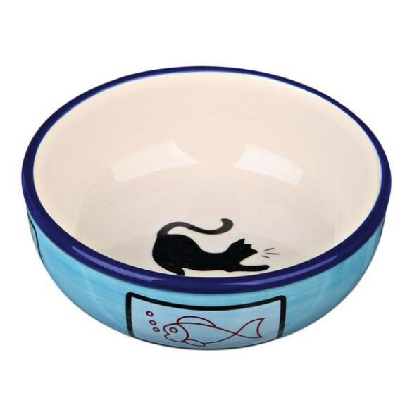 Миска TRIXIE керамическая для кошек с рисунком кошки 0,35л 12,5см