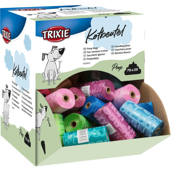 Пакеты одноразовые "TRIXIE" для уборки за собаками, 1 рулон по 20 пакетов