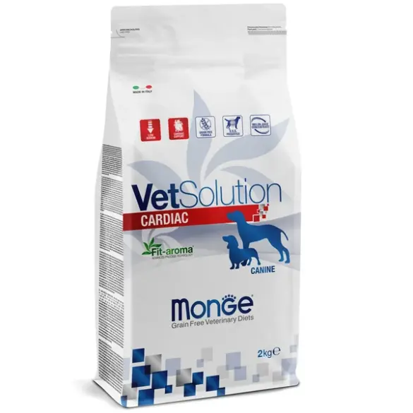 2кг Корм Monge VetSolution Dog Cardiac Вет. диета для собак с заболеваниями сердца