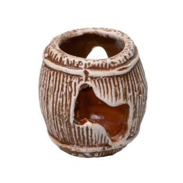 Декорация из светлой керамики Бочка малая, 3,5*4,5см