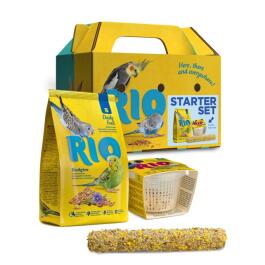 Стартовый набор Rio для волнистого попугая (переноска, корм, набор для проращивания, палочка)