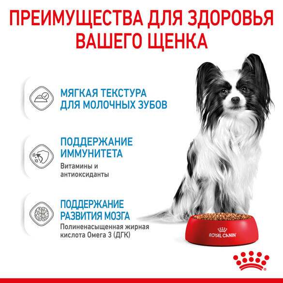 85гр Влажный корм ROYAL CANIN X-Small Puppy для щенков миниатюрных пород до 10 месяце, в соусе (пауч)