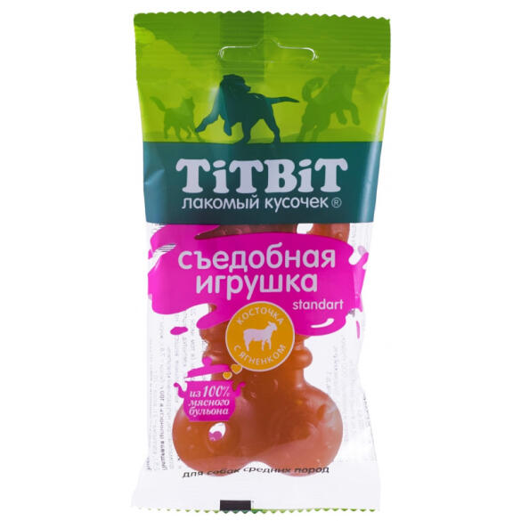 Лакомый кусочек TitBit Standart съедобная игрушка для собак, Ягненок