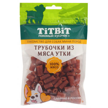 Лакомство TitBit для собак Трубочки мясные 100г