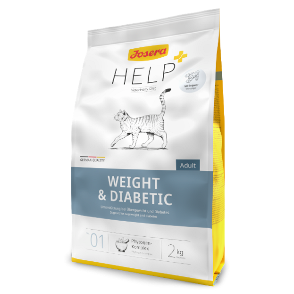 2кг Корм Josera Нelp Weight&Diabetic Cat (35,2/9,8) для взрослых кошек при избыточном весе и/или диабете