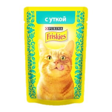 85гр Корм для кошек FRISKIES  с Уткой в подливе