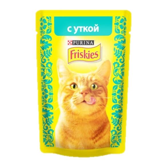 85гр Корм для кошек FRISKIES  с Уткой в подливе
