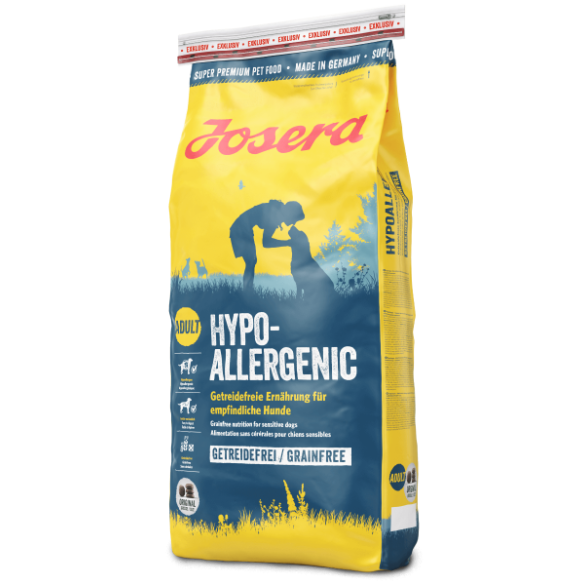12,5кг Корм Josera Hypoallergenic (Adult SuperSensitive 22/12) для сверхчувствительных собак с проявленной аллергией с белком Насекомых и Овощами