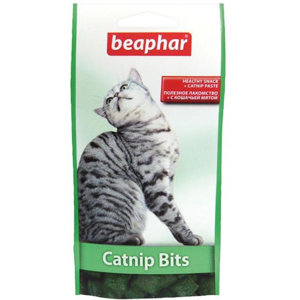 35гр Лакомство BEAPHAR Cat Nip Bits, Подушечки с кошачьей мятой