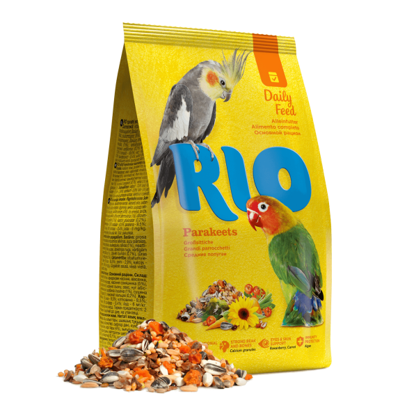 500гр Корм RIO Parakeets для средних попугаев