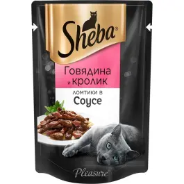 75гр Корм для кошек SHEBA Pleasure Говядина/Кролик