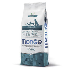 15кг Корм Monge Dog SP HYPO Salmon/Tuna гипоаллергенный для взрослых собак всех пород с Лососем и тунцом