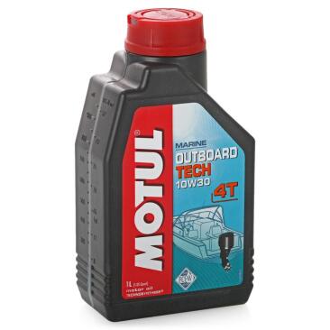 Масло Motul OUTBOARD TECH 4Т 10W40 моторное, полусинтетическое четырехтактных двигателей подвесных лодочных двигателей, 1 литр