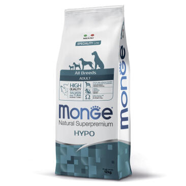 15кг Корм Monge Dog SP HYPO Salmon/Tuna гипоаллергенный для взрослых собак всех пород с Лососем и тунцом