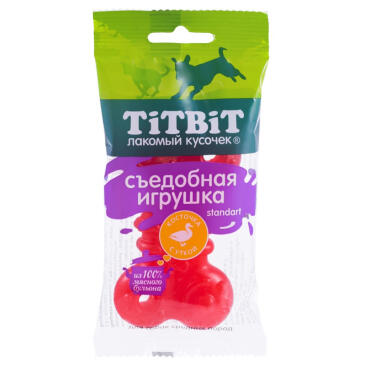 Лакомый кусочек TiTBiT Standart съедобная игрушка для собак, Утка