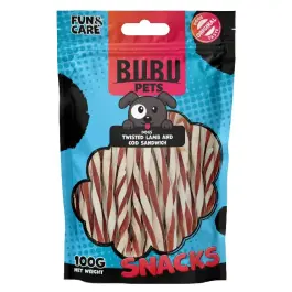 100гр Лакомство BUBU Pets для собак Сэндвич с бараниной и треской